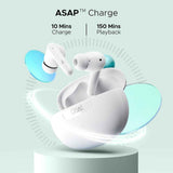 BoAt Airdopes 161 ANC TWS Earbuds w/ 32 dB ANC, 50 hrs Playback, 50 ms Low Latency BEASTTM Mode, IWPTM Tech, Dual EQ Modes, 4 Mics with ENx, ASAP Charge, Bluetooth v5.3