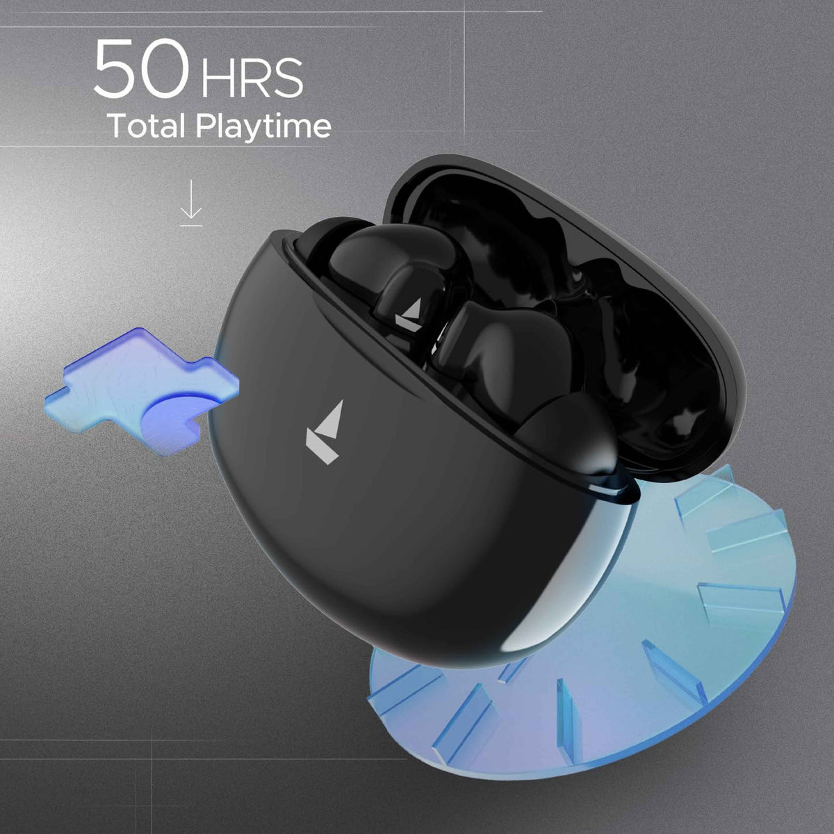 boAt Airdopes 161 Pro Buds Wireless Earbuds with 50 Hours Playback, Dual Pairing, Dual Mics with ENx™ Technology
