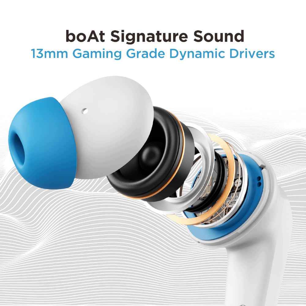 boAt Airdopes 192 Gaming Earbuds with 13mm Drivers, BEAST™ Mode, ENx™ Technology, LED lights, 30 hours of nonstop playback