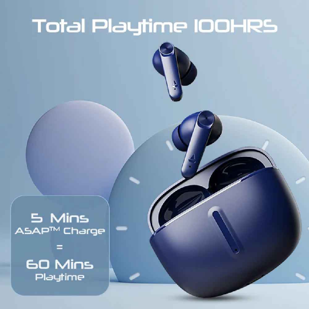 boAt Airdopes 200 Plus Wireless Earbuds with 100 Hours Large Playback, BEAST™ Mode, ENx™ Technology, IPX5 Resistance