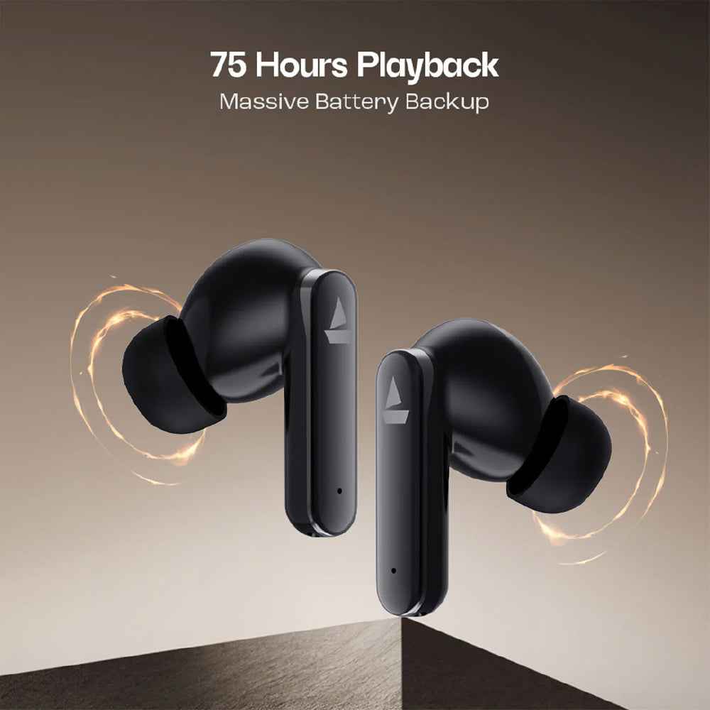 boAt Airdopes 301 Wireless Earbuds with 75 Hours Playback, ENx™ Technology, 10mm Drivers, BEAST™ Mode, IWP™ Technology