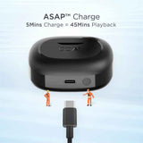 boAt Airdopes 393ANC True Wireless in Ear Earbuds with 32dB Hybrid ANC, Quad Mics with ENx™ Tech, 30 Hours Playback, Beast™ Mode,ASAP™ Charge,Ambient Mode,Bluetooth v5.2 IWP™,IPX5(Rogue Black)