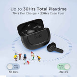 boAt Airdopes 393ANC True Wireless in Ear Earbuds with 32dB Hybrid ANC, Quad Mics with ENx™ Tech, 30 Hours Playback, Beast™ Mode,ASAP™ Charge,Ambient Mode,Bluetooth v5.2 IWP™,IPX5(Rogue Black)