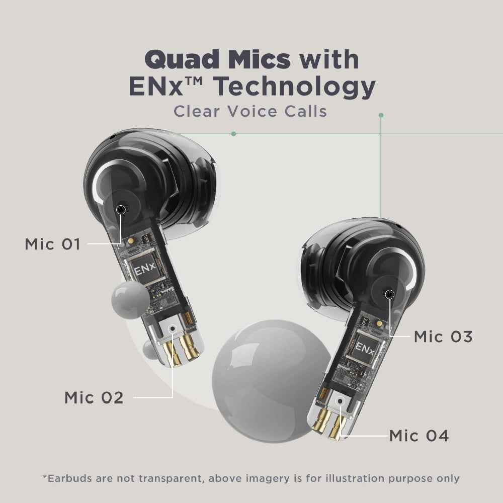 boAt Airdopes Atom 81 Wireless Earbuds with 50 Hours Playback, 13mm Drivers, ENx™ Technology, IPX5 Resistance