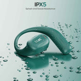 boAt Airdopes Progear Bluetooth Open-Ear Ear Buds for Outdoor Sports W/Air Conduction Tech,in Ear,4 Mics W/Ai-Enx,100Hrs Playback,15Mm Drivers,Secure Fit,Beast Mode W/ 40Ms Latency,ASAP Charge Green