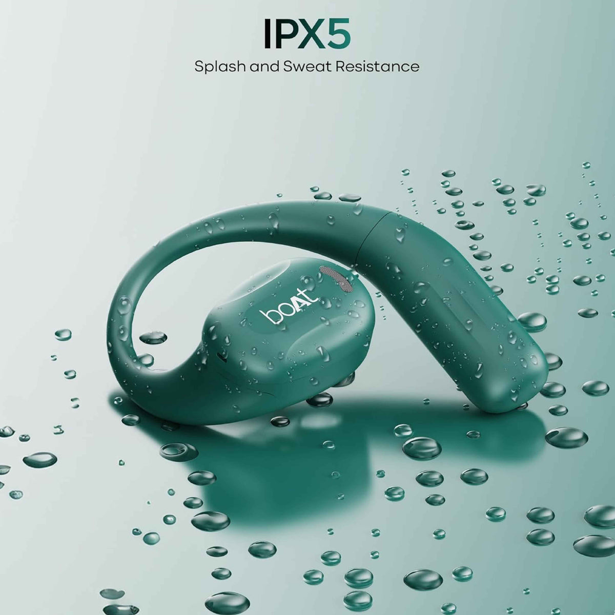 boAt Airdopes Progear Bluetooth Open-Ear Ear Buds for Outdoor Sports W/Air Conduction Tech,in Ear,4 Mics W/Ai-Enx,100Hrs Playback,15Mm Drivers,Secure Fit,Beast Mode W/ 40Ms Latency,ASAP Charge Green