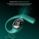 boAt Airdopes Progear Bluetooth Open-Ear Ear Buds for Outdoor Sports W/Air Conduction Tech,in Ear,4 Mics W/Ai-Enx,100Hrs Playback,15Mm Drivers,Secure Fit,Beast Mode W/ 40Ms Latency,ASAP Charge Green