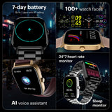 Noise Quad Call 1.81" Display, Bluetooth Calling Smart Watch, AI Voice Assistance, 160+Hrs Battery Life, Metallic Build, in-Built Games, 100 Sports Modes, 100+ Watch Faces (Elite Rosegold) - CarrotKart | India's first Open Box ecommerce platform