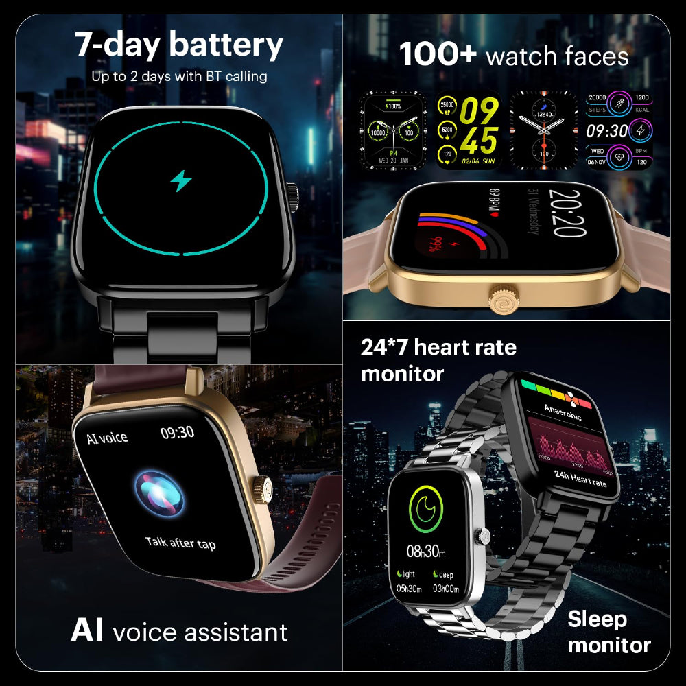 Noise Quad Call 1.81" Display, Bluetooth Calling Smart Watch, AI Voice Assistance, 160+Hrs Battery Life, Metallic Build, in-Built Games, 100 Sports Modes, 100+ Watch Faces (Elite Rosegold) - CarrotKart | India's first Open Box ecommerce platform
