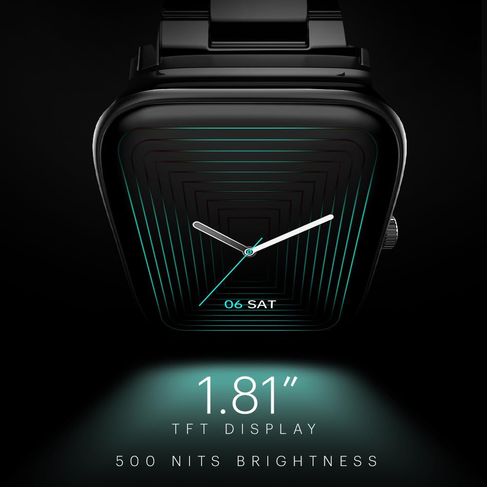 Noise Quad Call 1.81" Display, Bluetooth Calling Smart Watch, AI Voice Assistance, 160+Hrs Battery Life, Metallic Build, in-Built Games, 100 Sports Modes, 100+ Watch Faces, 5 Watts (Elite Black) - CarrotKart | India's first Open Box ecommerce platform