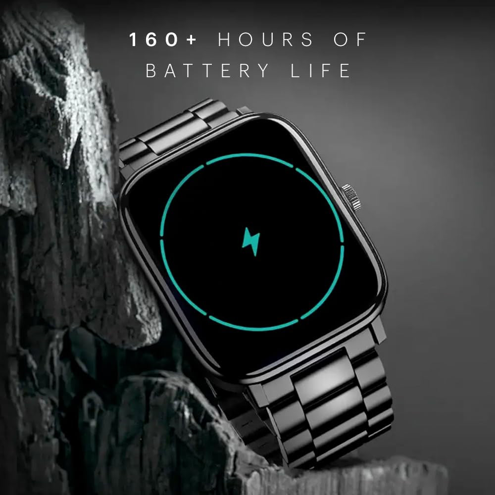 Noise Quad Call 1.81" Display, Bluetooth Calling Smart Watch, AI Voice Assistance, 160+Hrs Battery Life, Metallic Build, in-Built Games, 100 Sports Modes, 100+ Watch Faces, 5 Watts (Elite Black) - CarrotKart | India's first Open Box ecommerce platform