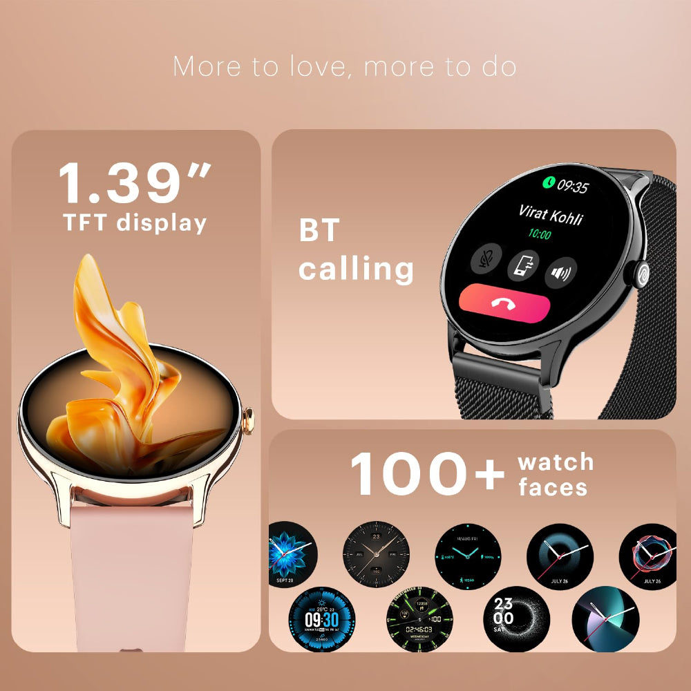 Noise Twist Go Round dial Smartwatch with BT Calling, 1.39" Display, Metal Build, 100+ Watch Faces, IP68, Sleep Tracking, 100+ Sports Modes, 24/7 Heart Rate Monitoring (Jet Black) - CarrotKart | India's first Open Box ecommerce platform