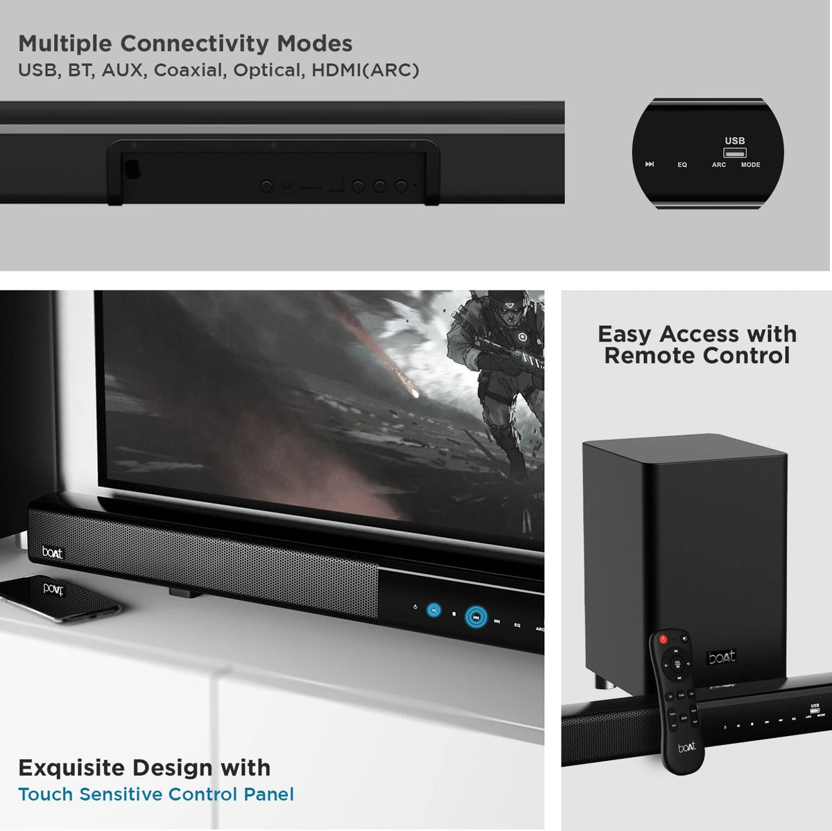 boAt Aavante Bar 1750 120W Soundbar 2.1 Channel Wireless Sub - CarrotKart | India's first Open Box ecommerce platform