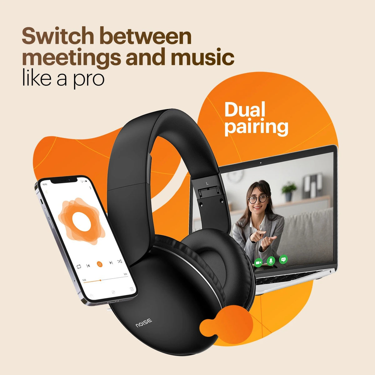 Noise Two Wireless Bluetooth Headphones - CarrotKart | India's first Open Box ecommerce platform