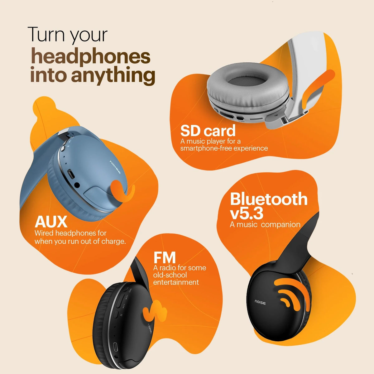 Noise Two Wireless Bluetooth Headphones - CarrotKart | India's first Open Box ecommerce platform