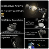 realme Buds Air 6 Pro with 50dB ANC, 360 Spatial Audio and upto 40 hours Playback Bluetooth Headset (Titanium Twilight, True Wireless) - CarrotKart | India's first Open Box ecommerce platform
