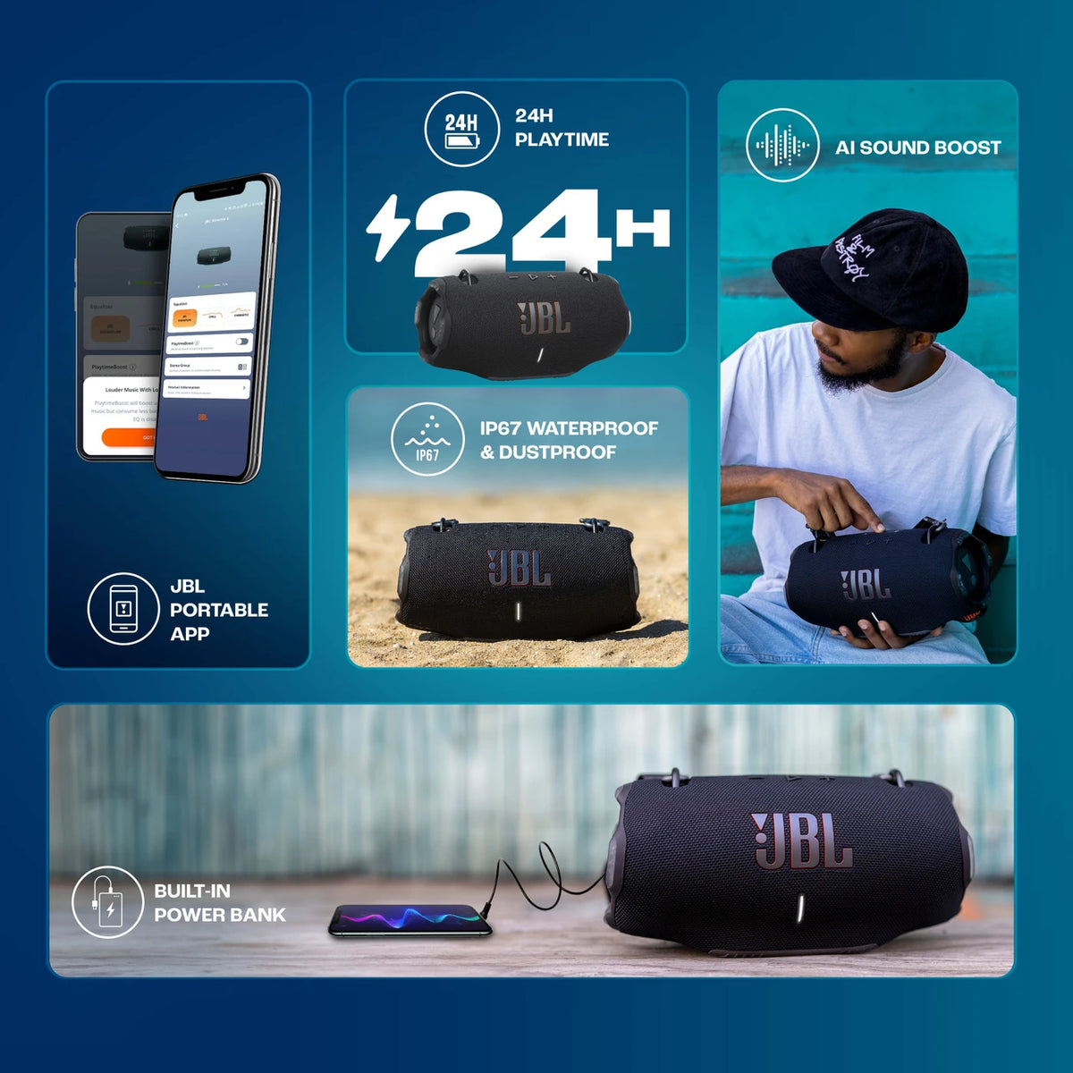 JBL Xtreme 4 AI Sound Boost Portable Speaker IP67 - CarrotKart | India's first Open Box ecommerce platform