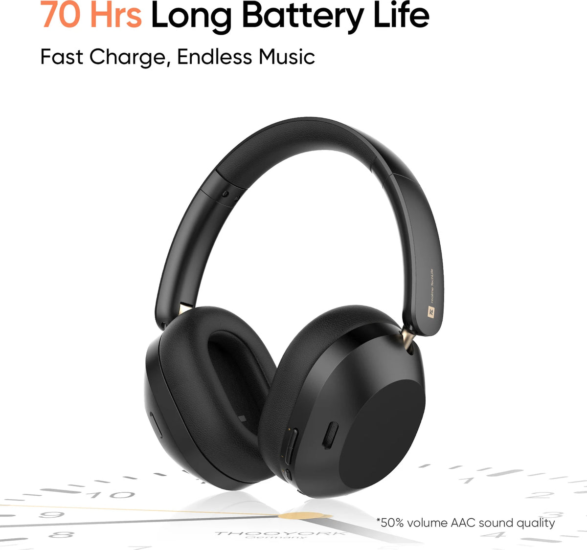realme TechLife Studio H1 with 43dB ANC, Hi-Res Audio, 40mm Driver and 70hrs Playback Bluetooth Headset (Black, On the Ear) - CarrotKart | India's first Open Box ecommerce platform