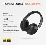 realme TechLife Studio H1 with 43dB ANC, Hi-Res Audio, 40mm Driver and 70hrs Playback Bluetooth Headset (Black, On the Ear) - CarrotKart | India's first Open Box ecommerce platform