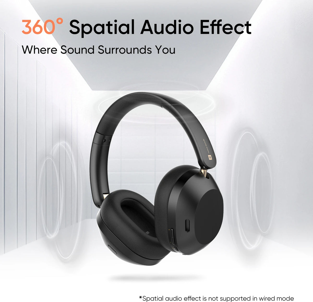 realme TechLife Studio H1 with 43dB ANC, Hi-Res Audio, 40mm Driver and 70hrs Playback Bluetooth Headset (Black, On the Ear) - CarrotKart | India's first Open Box ecommerce platform