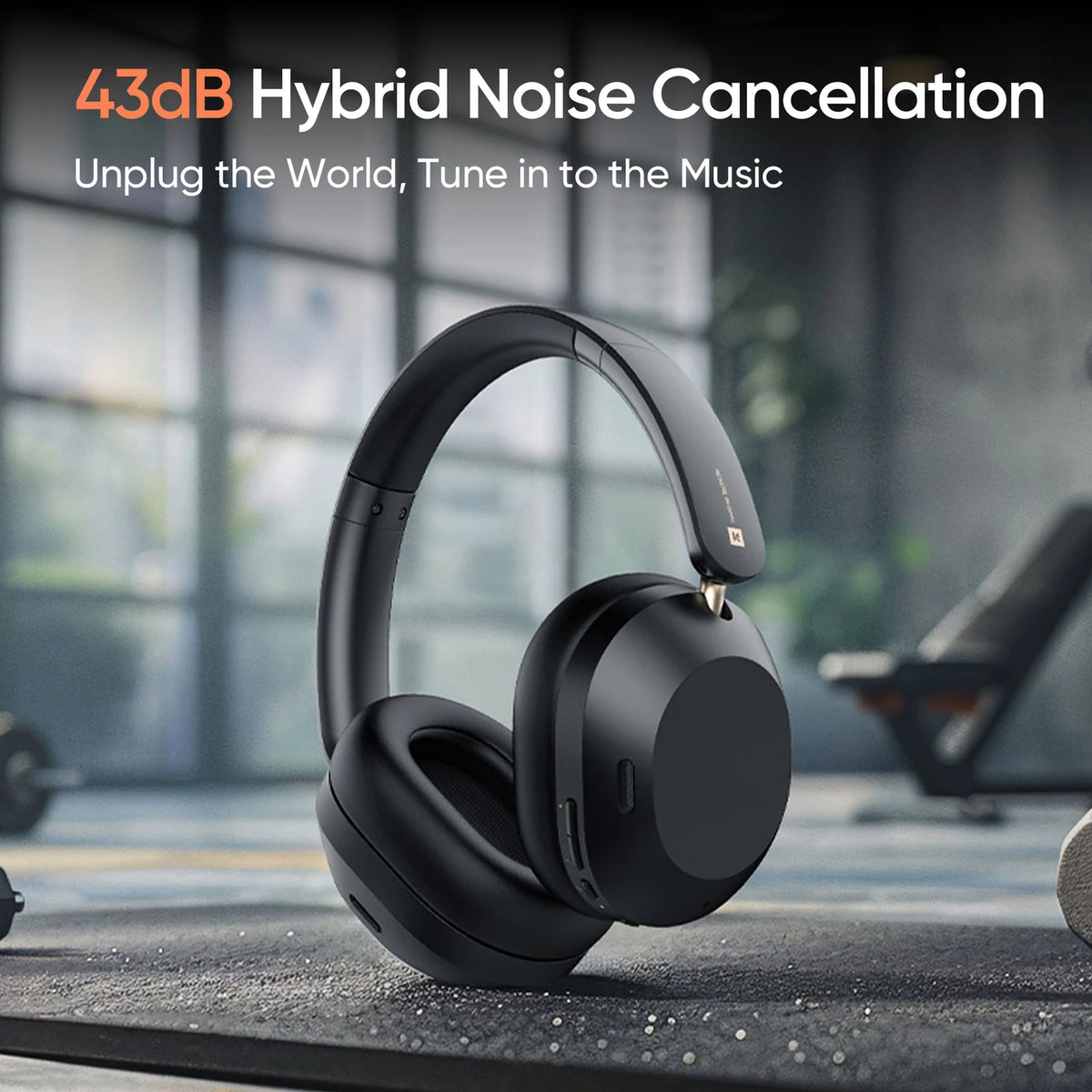 realme TechLife Studio H1 with 43dB ANC, Hi-Res Audio, 40mm Driver and 70hrs Playback Bluetooth Headset (Black, On the Ear) - CarrotKart | India's first Open Box ecommerce platform