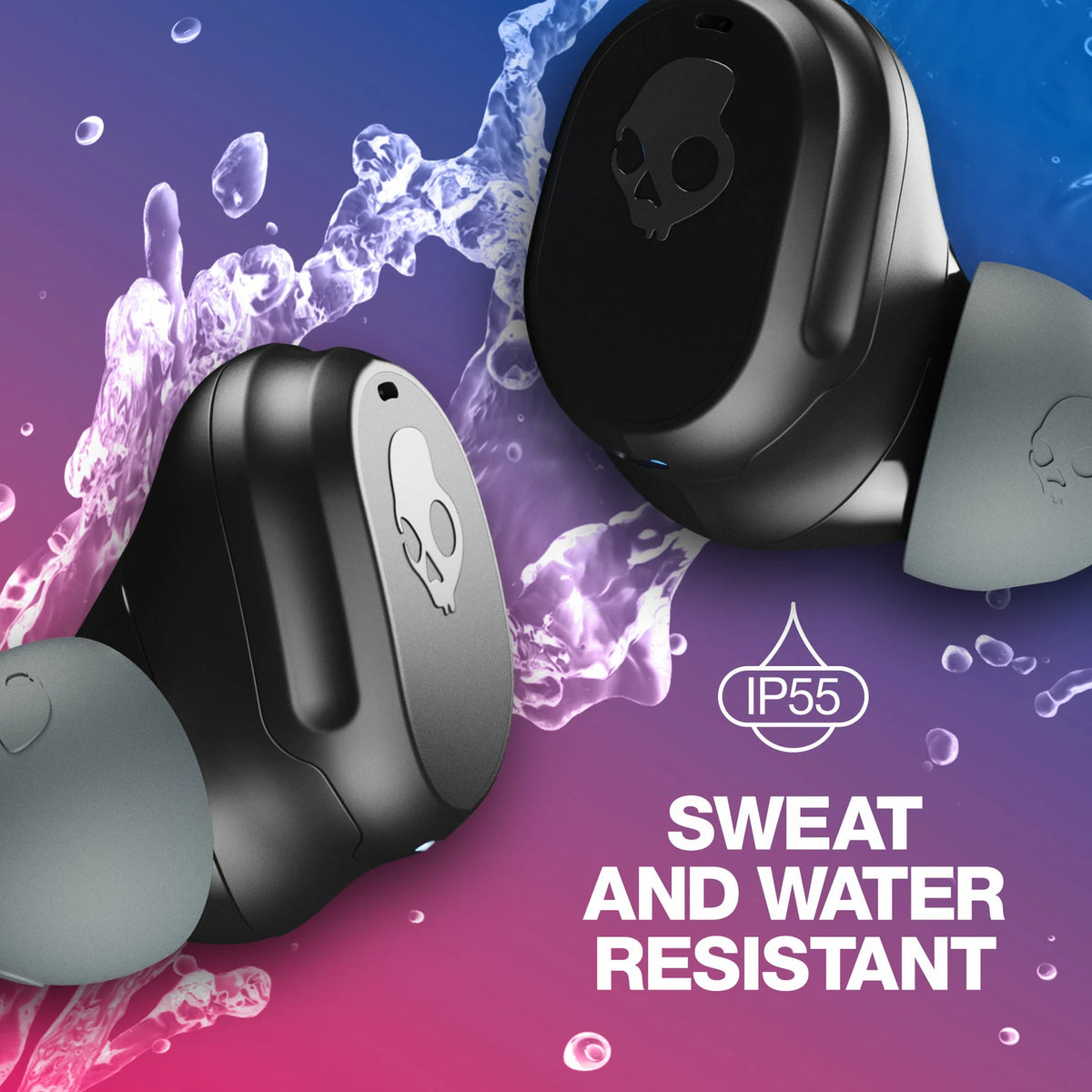 Skullcandy Mod TWS Dual-device pairing,Stay-Aware Mode,34Hr Playtime,Customize with App Bluetooth Headset (Light Gray Blue, In the Ear, True Wireless) - CarrotKart | India's first Open Box ecommerce platform