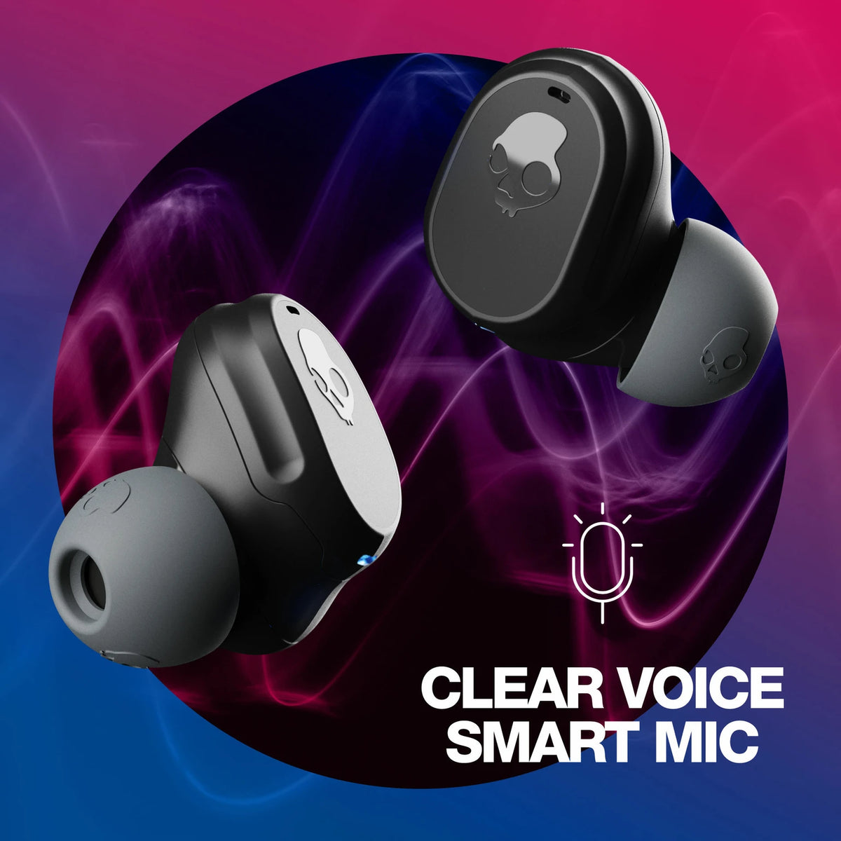 Skullcandy Mod TWS Dual-device pairing,Stay-Aware Mode,34Hr Playtime,Customize with App Bluetooth Headset (Light Gray Blue, In the Ear, True Wireless) - CarrotKart | India's first Open Box ecommerce platform