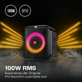 JBL Partybox Encore Essential, Dynamic Light Show ,6Hrs Playtime,Built-in Powerbank 100 W Bluetooth Home Audio Speaker (Black, Stereo Channel) - CarrotKart | India's first Open Box ecommerce platform