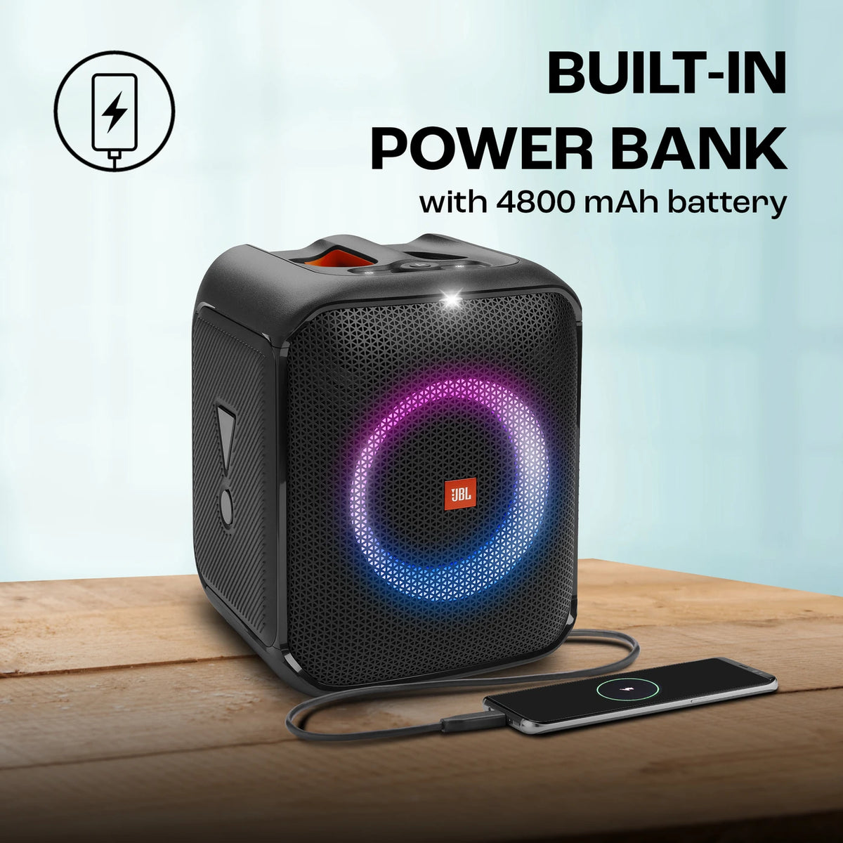JBL Partybox Encore Essential, Dynamic Light Show ,6Hrs Playtime,Built-in Powerbank 100 W Bluetooth Home Audio Speaker (Black, Stereo Channel) - CarrotKart | India's first Open Box ecommerce platform