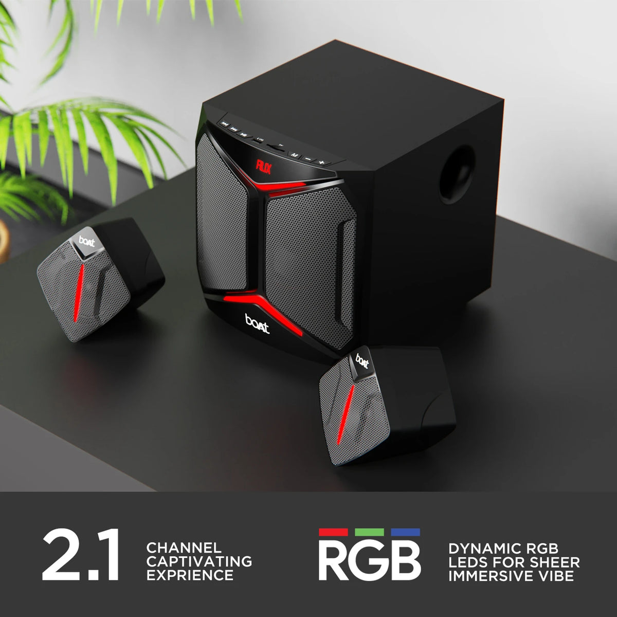 boAt Blitz 2000 Pro 100W Multimedia Speaker 2.1 Channel RGB - CarrotKart | India's first Open Box ecommerce platform