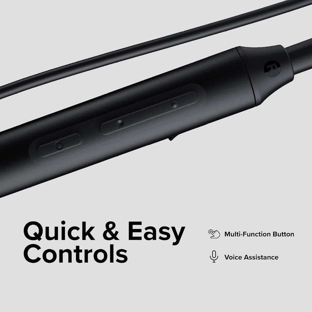 Redmi SonicBass Wireless In Ear Earphones with Mic Noise Cancellation, IPX4 Splash & Sweat Proof, Multi-Point Dual Pairing, Light-Weight Neckband, Bluetooth 5.0 & Up to 12 hrs of Playback Time (Black) - CarrotKart | India's first Open Box ecommerce platform