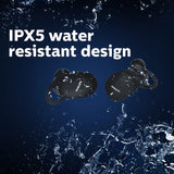 PHILIPS TAT4205 (TWS) True Wireless Earbuds with IPX5 water-proof, Touch control Bluetooth Headset (Black, True Wireless) - CarrotKart | India's first Open Box ecommerce platform