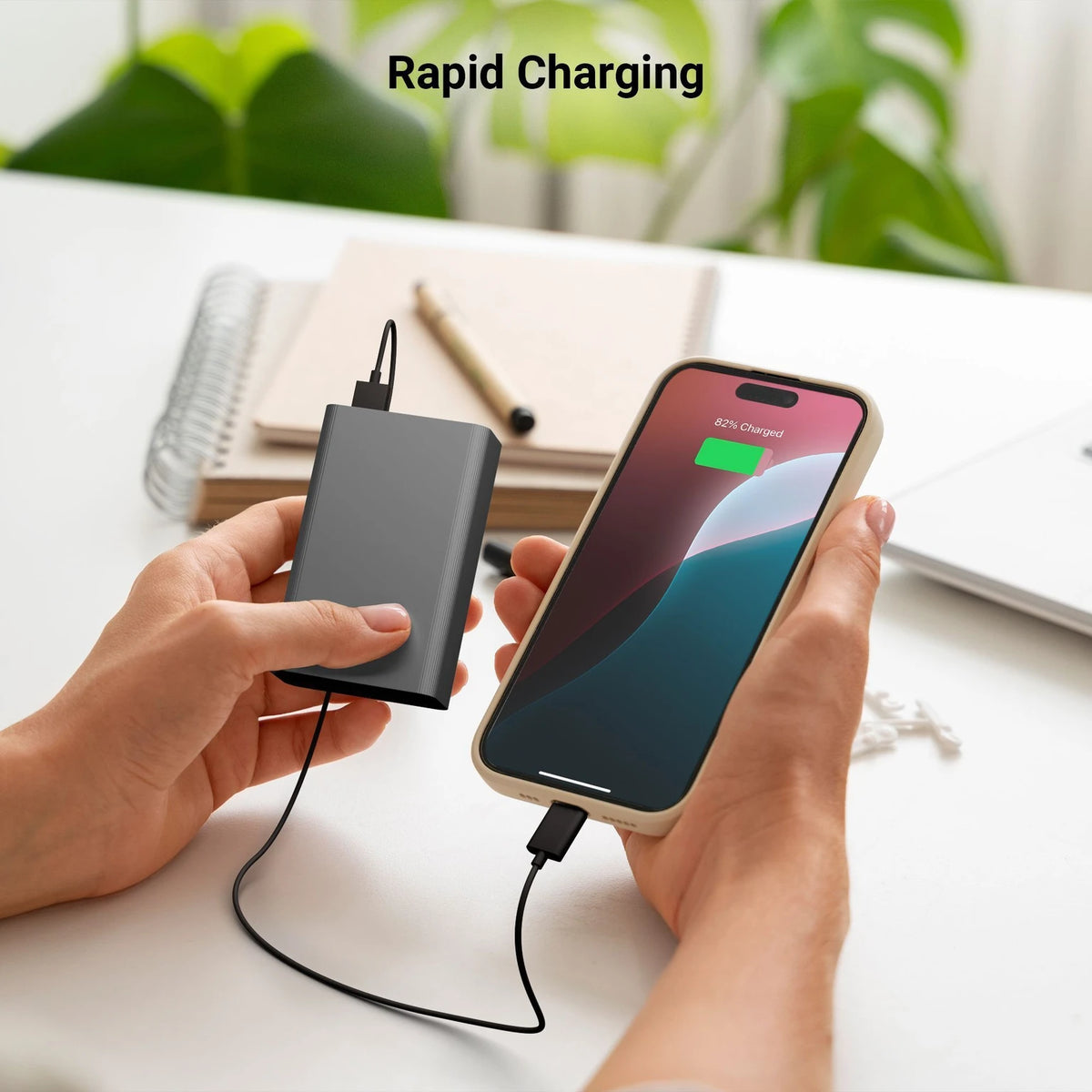 ZEBRONICS 20000 mAh Compact Power Bank, 22.5W Super Fast Charging, PD3.0 (PPS), Dual Type-C & USB-A, LED Indicator, Metal Body, for All Mobiles, Tablet & Other Devices EnergiTank 20MR1 (Midnight) - CarrotKart | India's first Open Box ecommerce platform